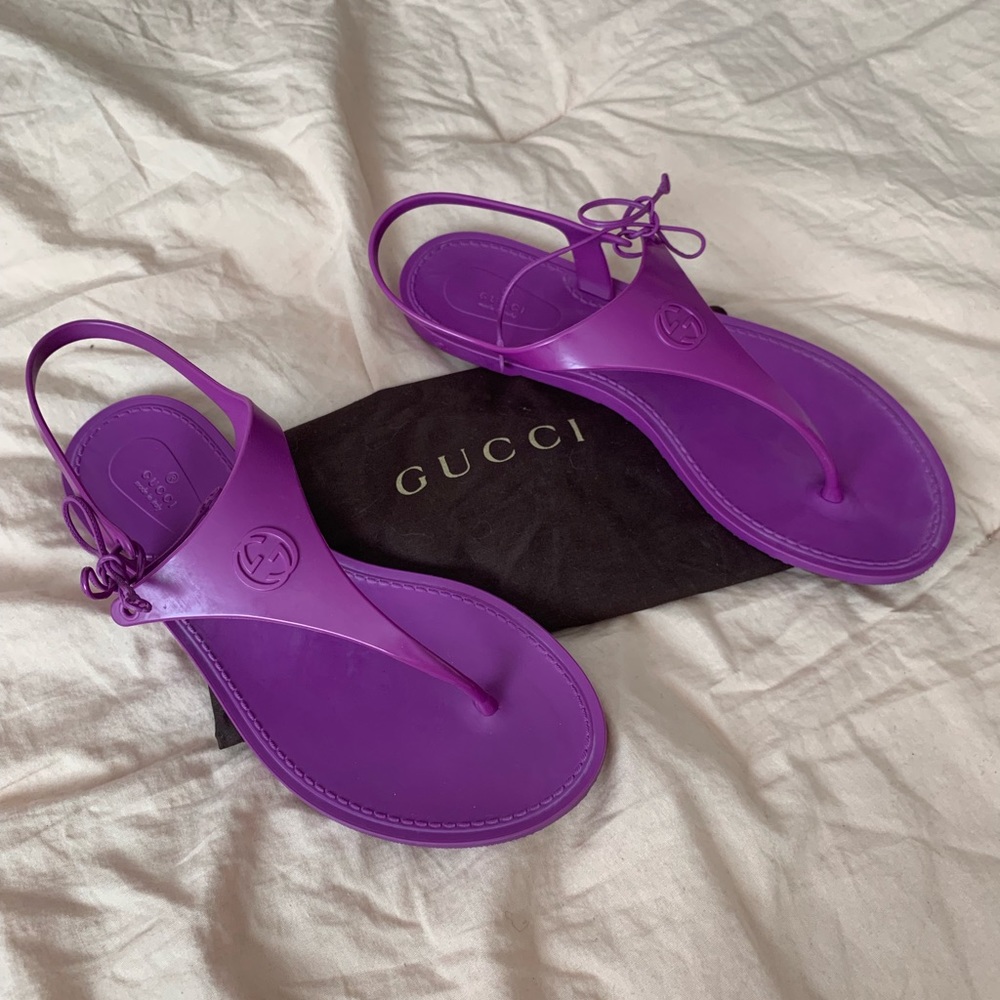 GUCCI | Purple Jelly Biodegradable Sandals